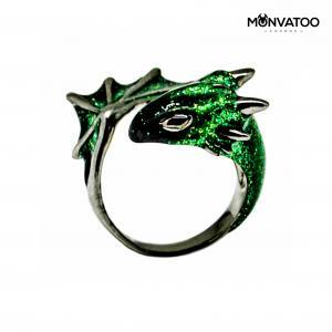 Black Emerald Dragon Ring
