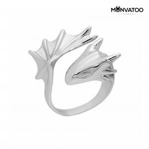 Rhodium Dragon Ring