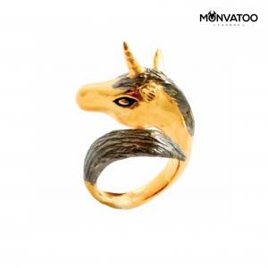 Black Knight Unicorn Ring