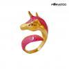 Twinkle Pink Unicorn Ring in left side view