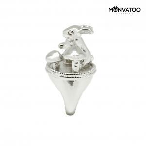 Rhodium Wild Rabbit Ring