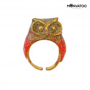 Emerald Owl Ring