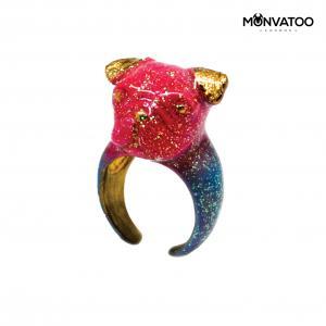 Cobalt Pug Ring