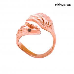 Rosy Black Diamond Phoenix Ring