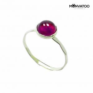Silver Ruby Knuckle Ring