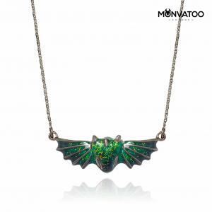 Black Emerald Dragon Necklace