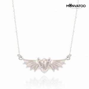 Rhodium Dragon Necklace