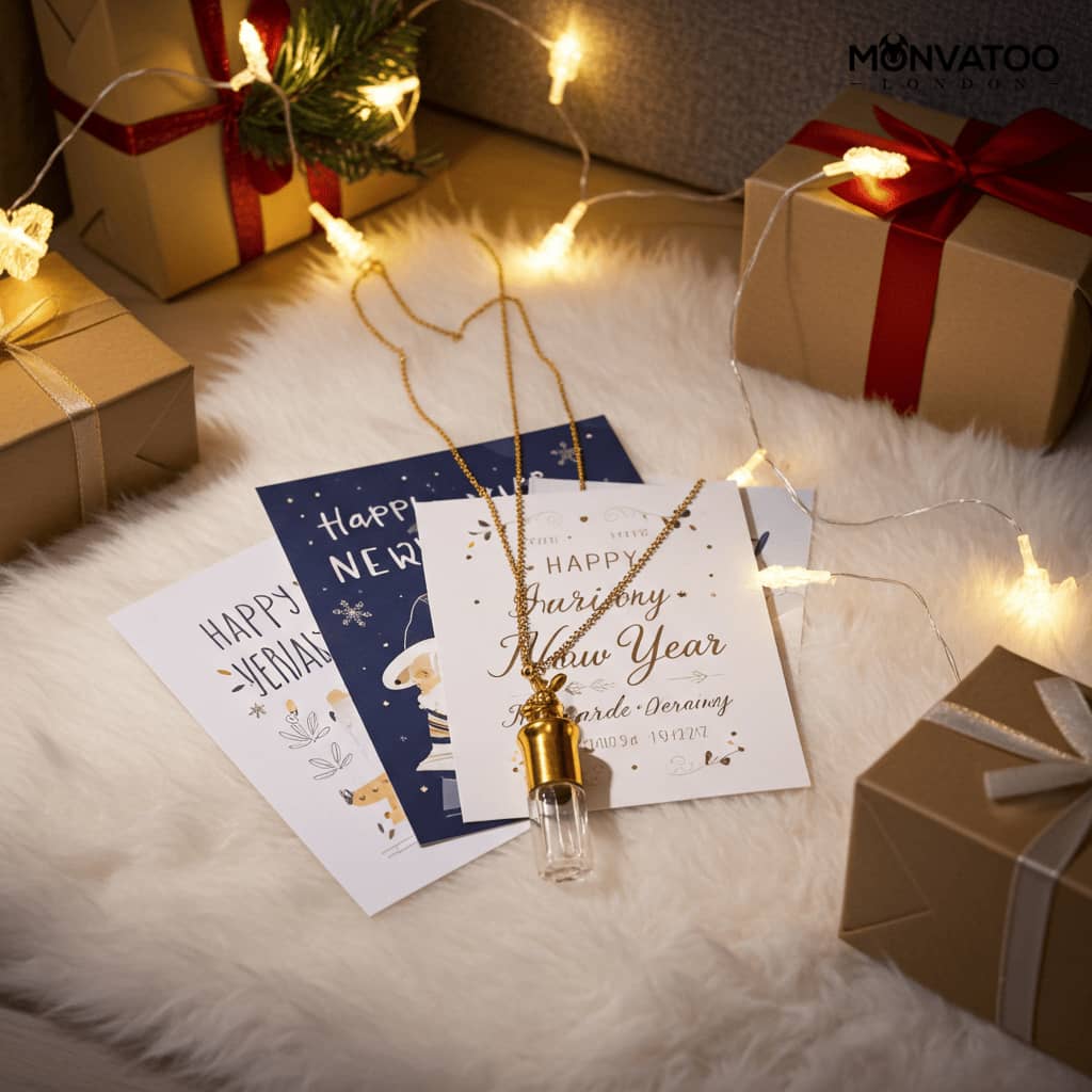 Gold perfume pendant inspired by moonlight and celestial fantasy