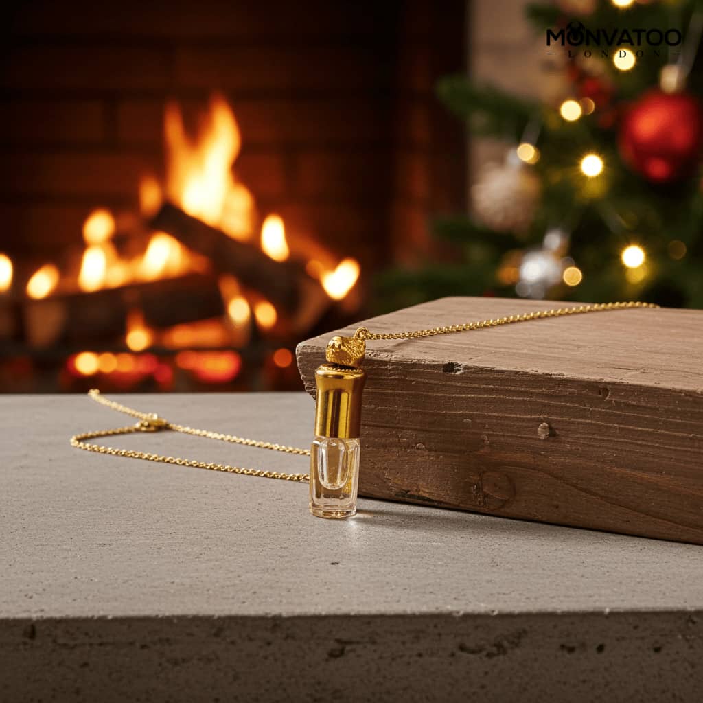 Unisex perfume necklace inspired by northern flame myth