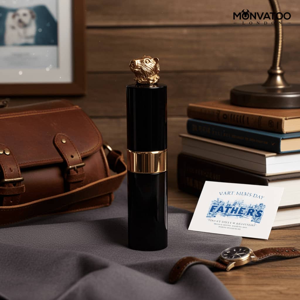 Elegant travel perfume with woody-musk base