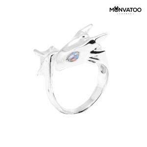 Opal Silver Dragon Ring