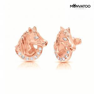 Starfire Silver Pony Stud Earrings