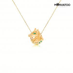 Ivy Emerald Pony Vermeil Necklace