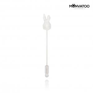 Snow Rabbit Lapel Pin