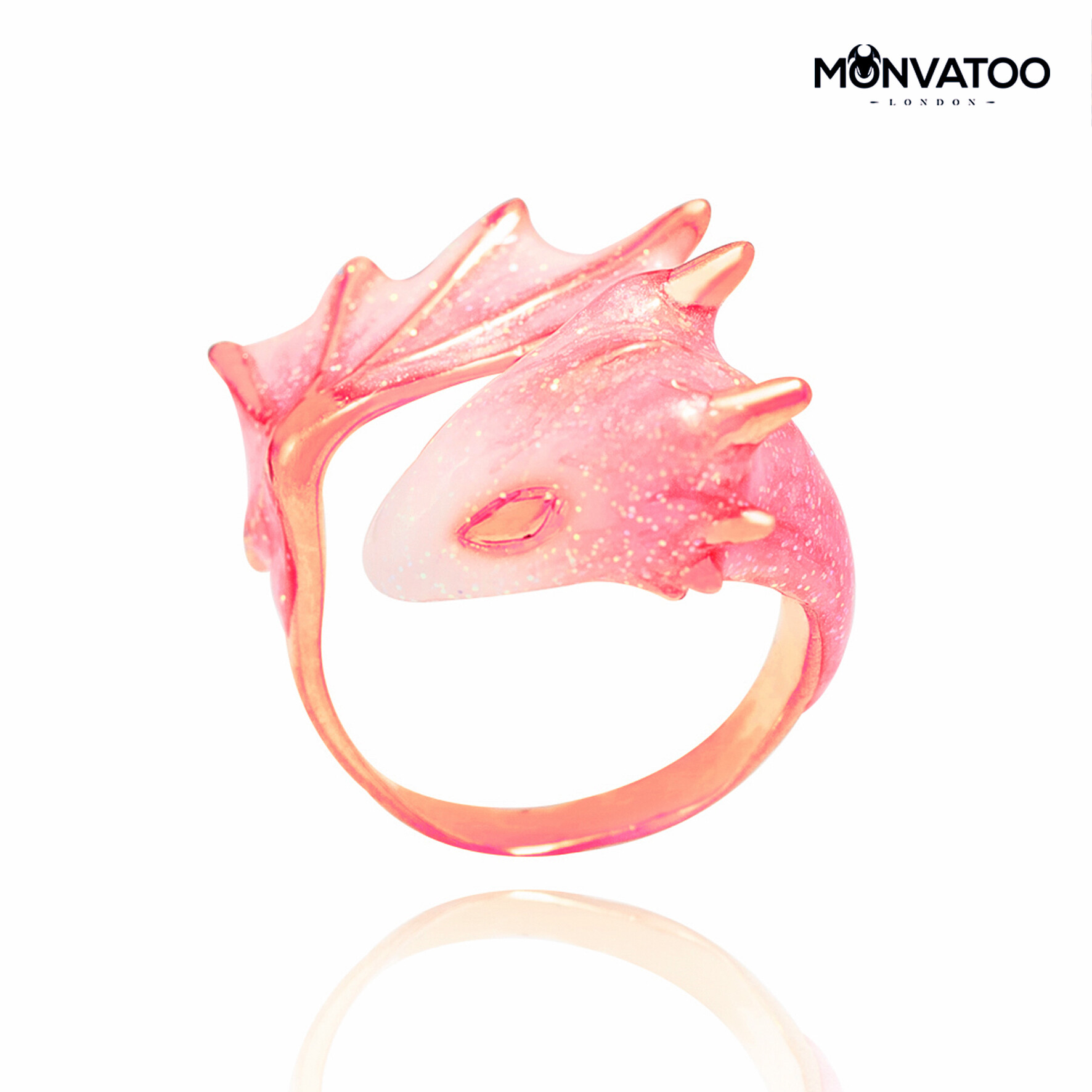 Rose Gold Topaz Dragon Ring